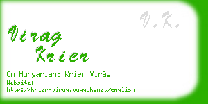 virag krier business card